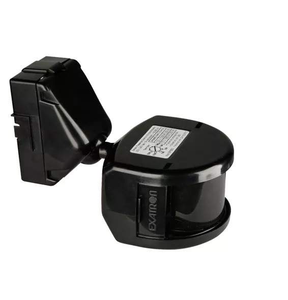 Sensor De Presença Frontal Externo Preto (180°) Exatron 1