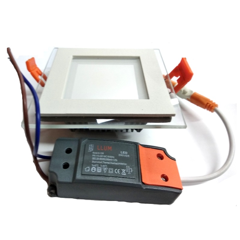 Plafon De Led Embutir Quadrado 6W 3000K Biv Bronzearte 1