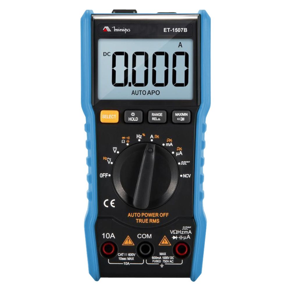 Multimetro Digital CAT III 600V ET-1507B Minipa 1