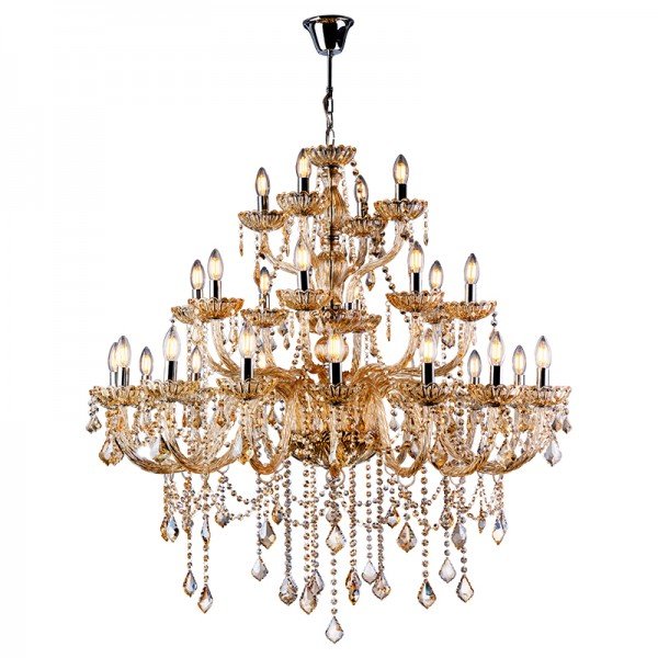 Lustre Candelabro Maria Tereza 28 Braços Champagne Startec 1