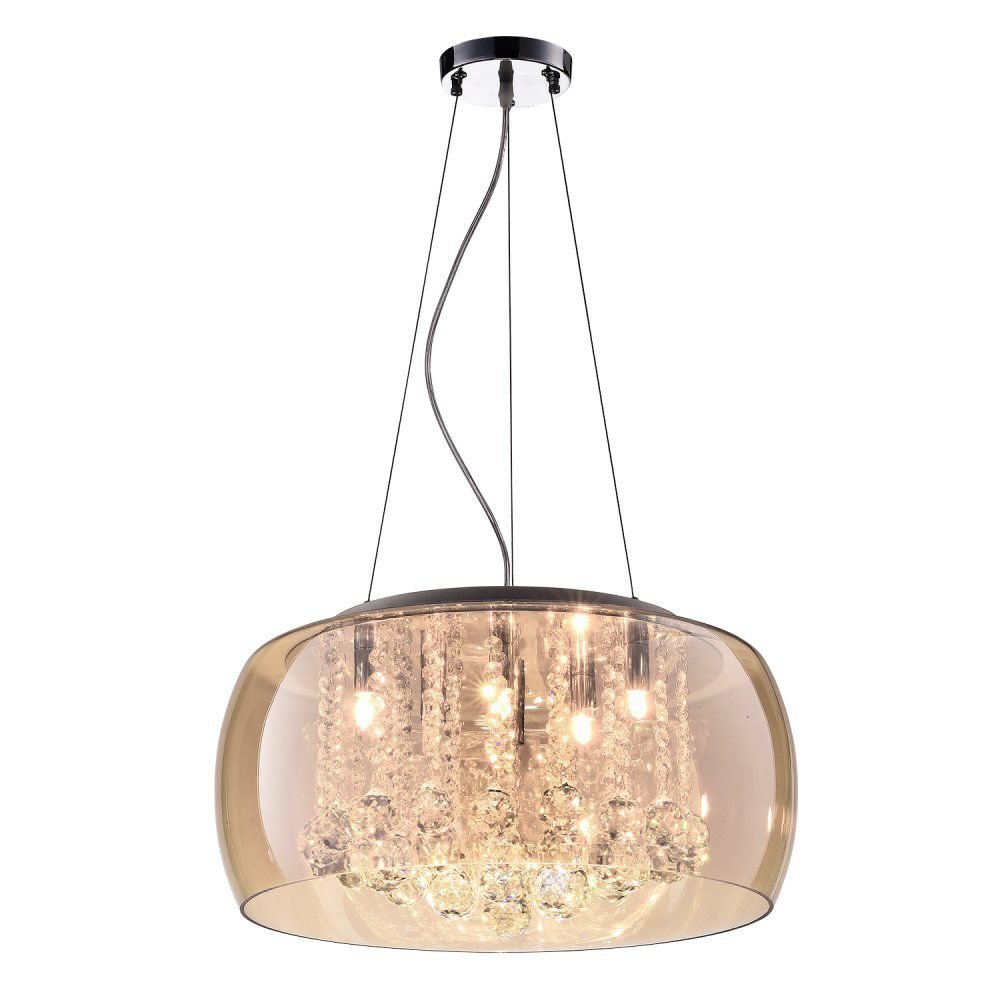 Pendente Motus Vd Champanhe 50Cm Cristal 9L G9 Ourolustre 1