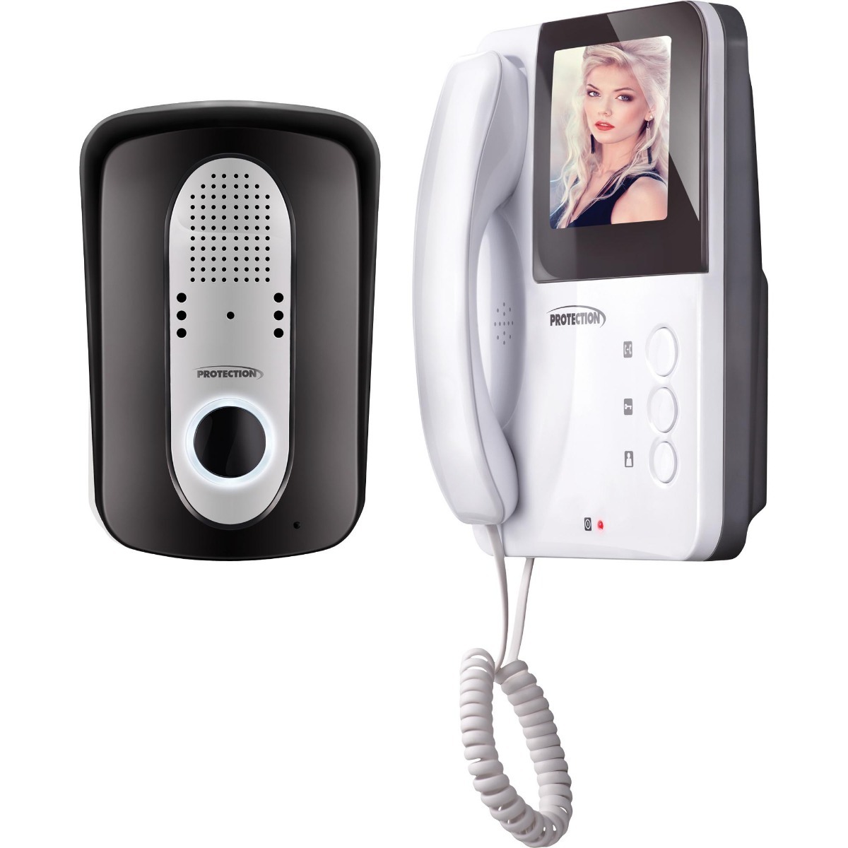 Interfone Video Porteiro Colorido Branco Pt-3000Pa Protection 1
