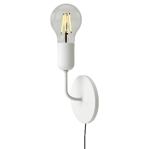 Arandela Edison 1X E-27 Branco Brilho - Branco Or020 1