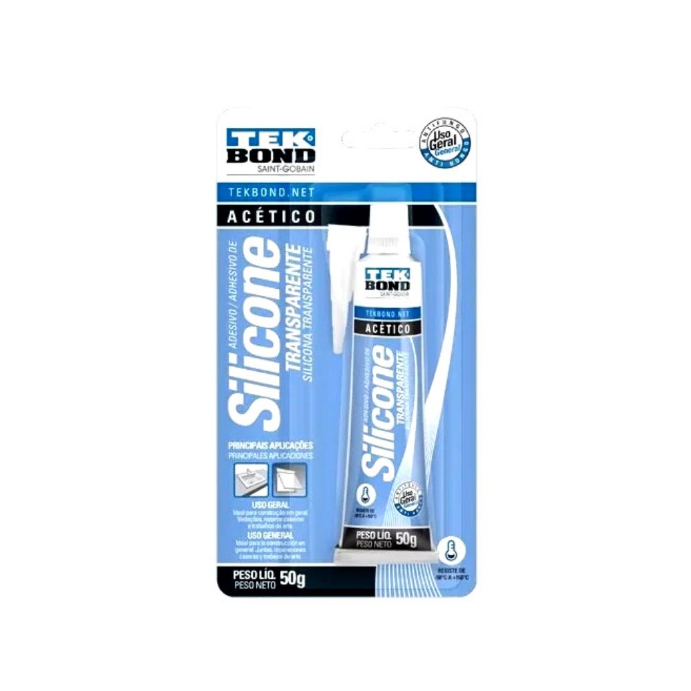 Adesivo Silicone 50G Incolor Blist Tekbond 1