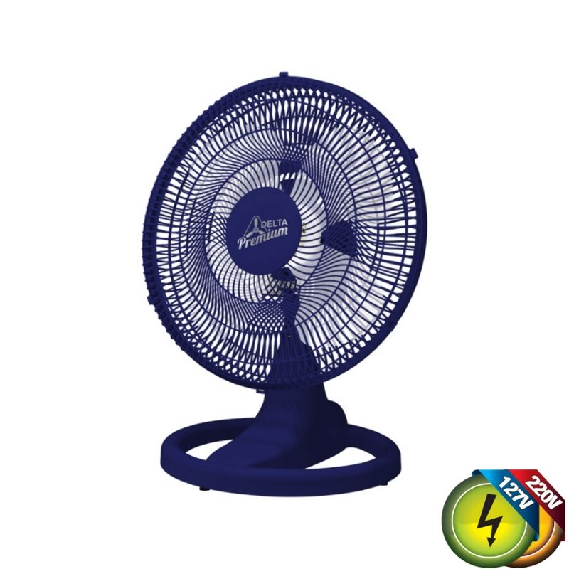 Ventilador De Mesa ou Parede 50cm Linha Cores AZUL Grade Plástica 170W Bivolt 67-5417 Ventidelta 1