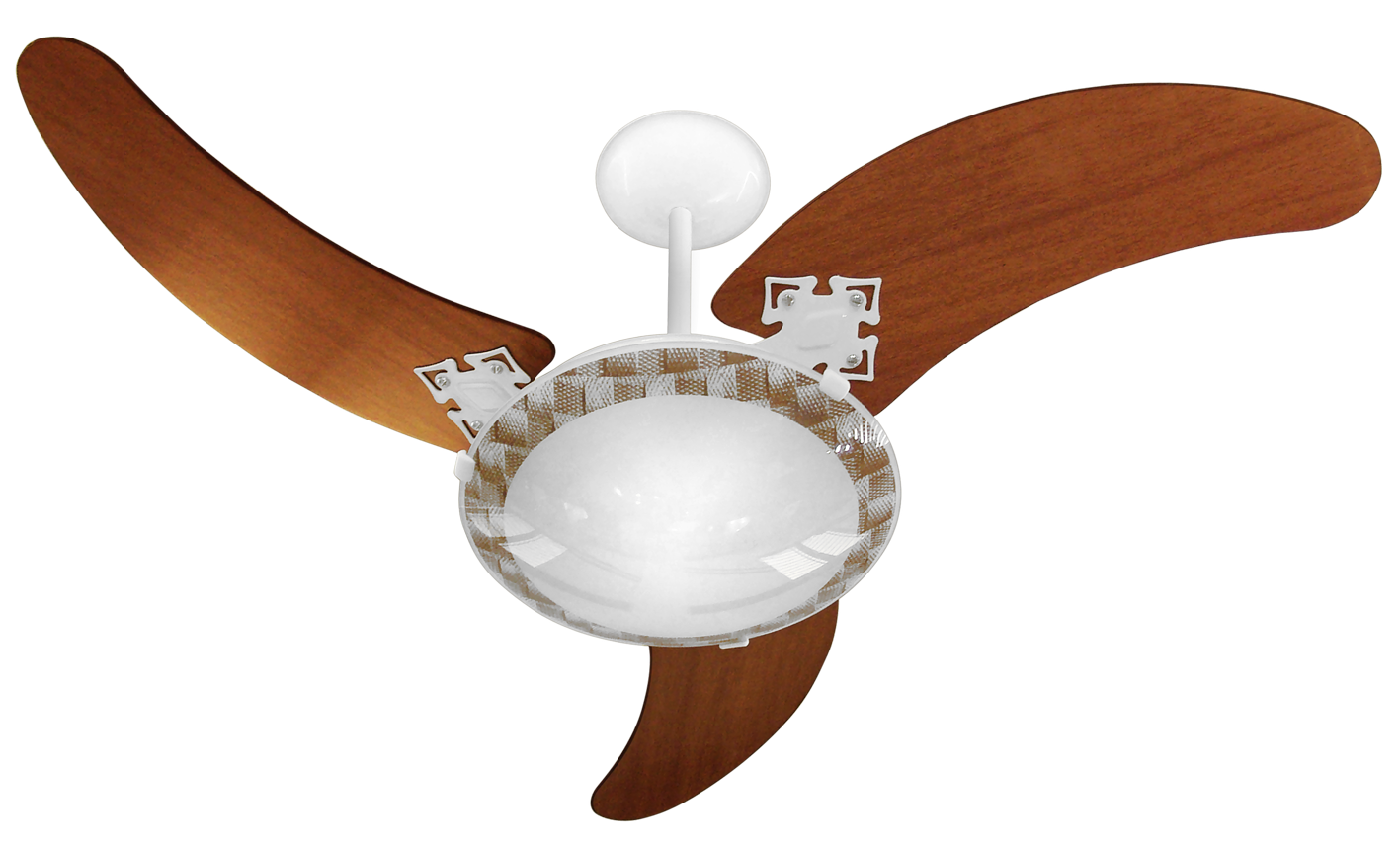 Ventilador De Teto Elegance Delta Ventus Branco 3 Pás em Madeira 130W 127V C3V 42-3100 Ventidelta 1