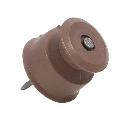 Isolador Plastico 36X36 Marrom(Roldana) Ipcl (50 Pçs) 1