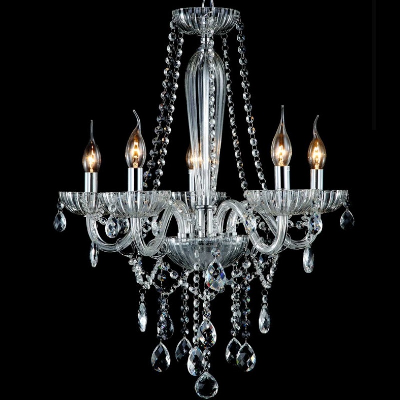 Lustre Cristal 5L E14 Transparente Anjou 55Cm Bella 1
