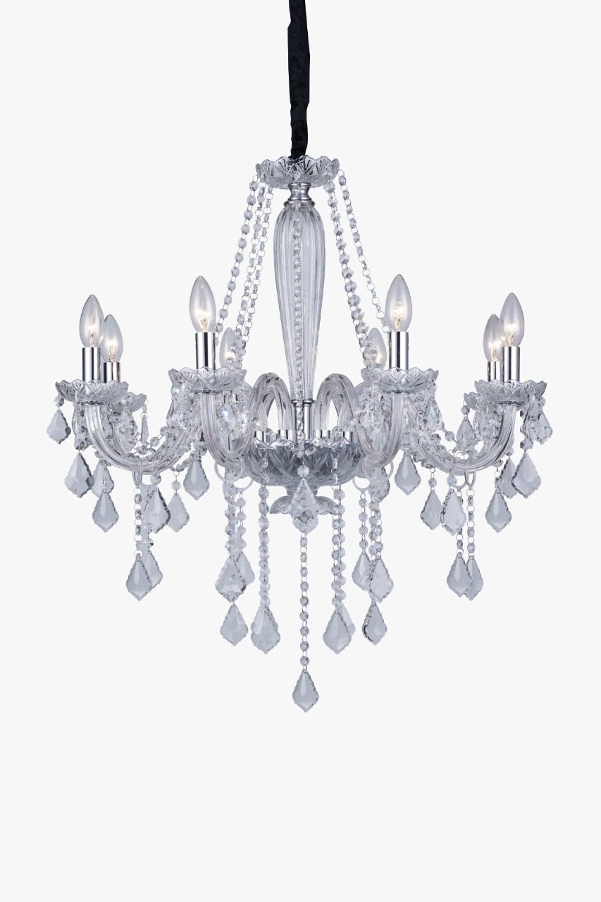 Lustre Candelabro Cristal Maria Teresa 8 Braços Clear Or1167 1