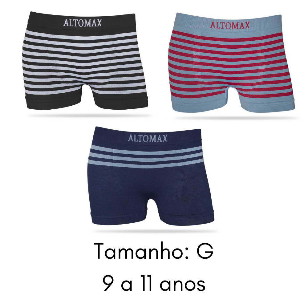Cueca Boxer Kids Sortida Tamanho M Altomax 1