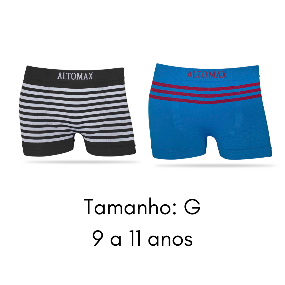 Cueca Boxer Kids Sortida Tamanho G Altomax 1