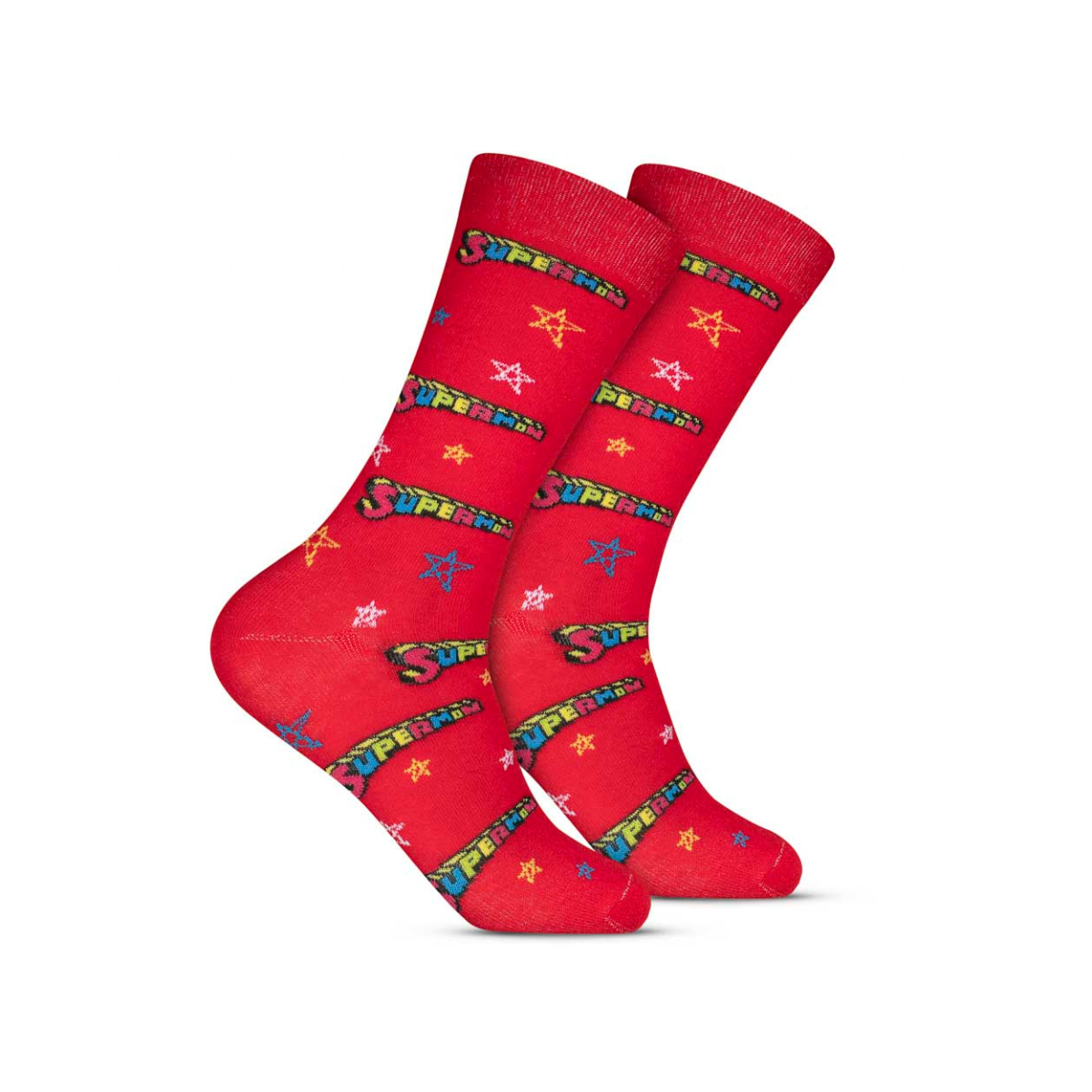 Par de Meia 39/43 Style Cano Longo Estampada - HOAHI COR:Super Homem 1