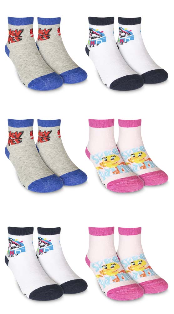 Kit 2 Pares de Meias 19/22 Infantil Cano Curto Piu-Piu e Frajola Sortidos (004LNIC22762) Hoahi 1