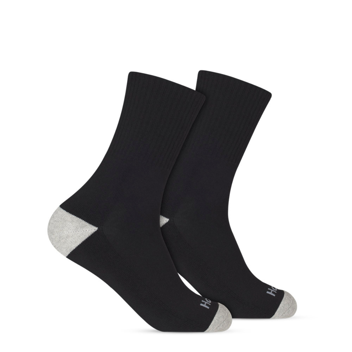 Par de Meia 39/43 Sport Cano Longo Atoalhada Preta Cinza (004HOML22008) Hoahi 1