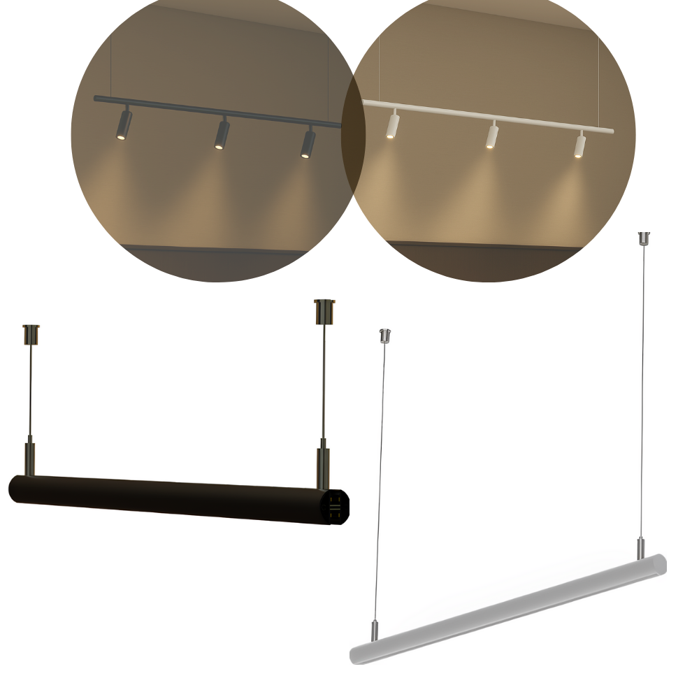 Trilho Pendente Cilindrico 2 Metros Tiny Mag - Luminatti 1