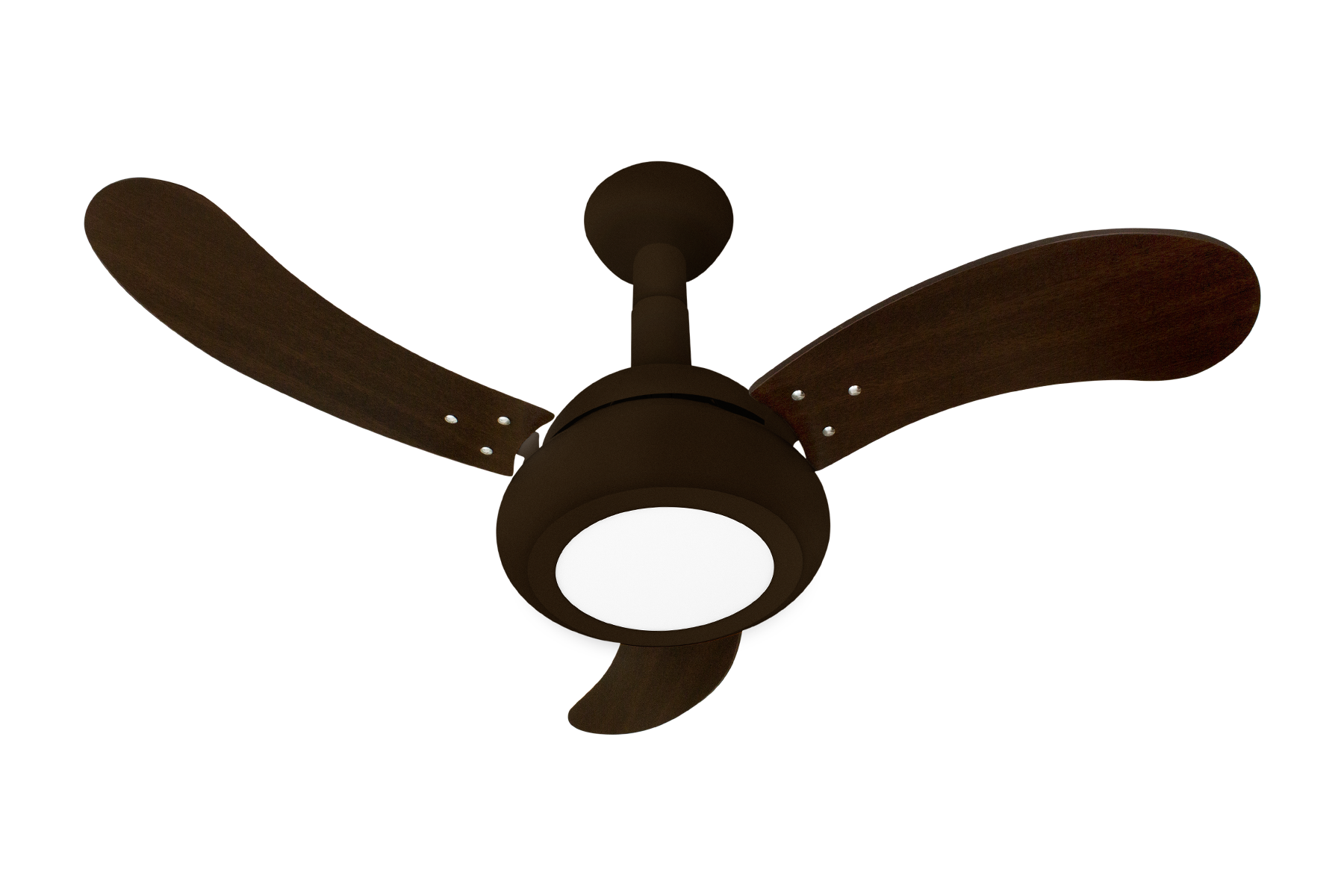 Ventilador De Teto Led One Led Marrom 3 Pás Tabaco Led 18W 6000K 130W 220V C3V 02-3209 Ventidelta 1