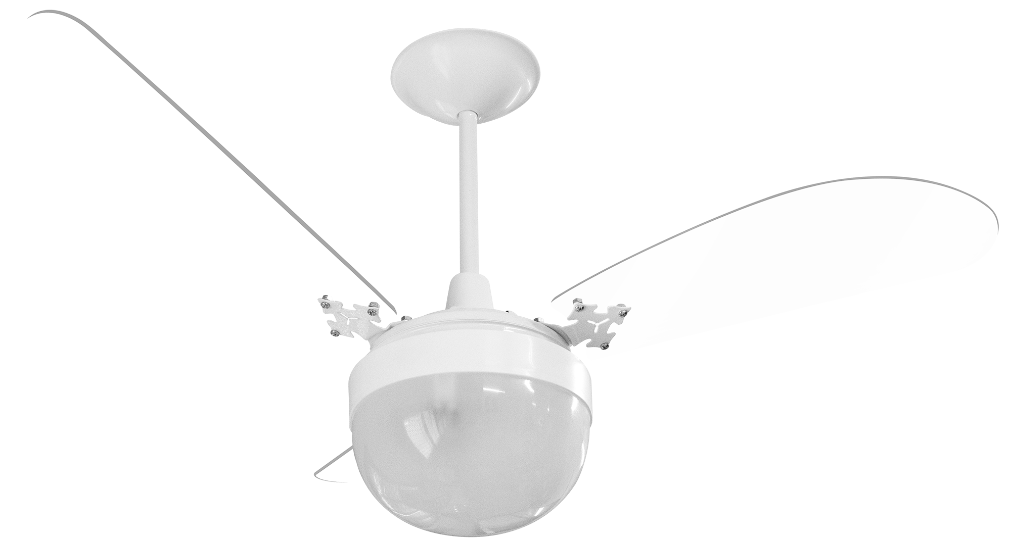 Ventilador De Teto Litoral Paraty Branco 3 Pás Cristal 130W 220V C3V 27-3202 Ventidelta 1