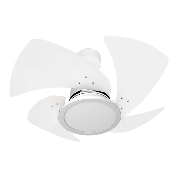 Ventilador De Teto Tornado Led BRANCO 4 Pás MDF Laqueadas BRANCAS Led 24W 6000K 130W 220V C3V 61-4218 Ventidelta 1