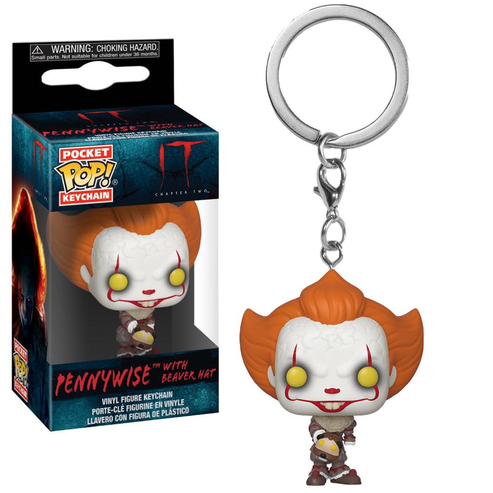CHAVEIRO FUNKO POP IT CHAPTER 2 - PENNYWISE WITH BEAVER HAT 1