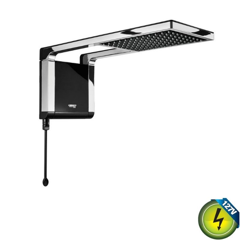 Ducha Storm Ultra Preta/Cromada 5500W 127V Lorenzetti 1