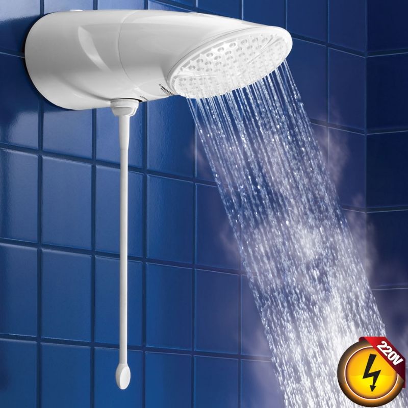 Ducha Top Jet Eletrônica 7500W 220V Branca Lorenzetti 1