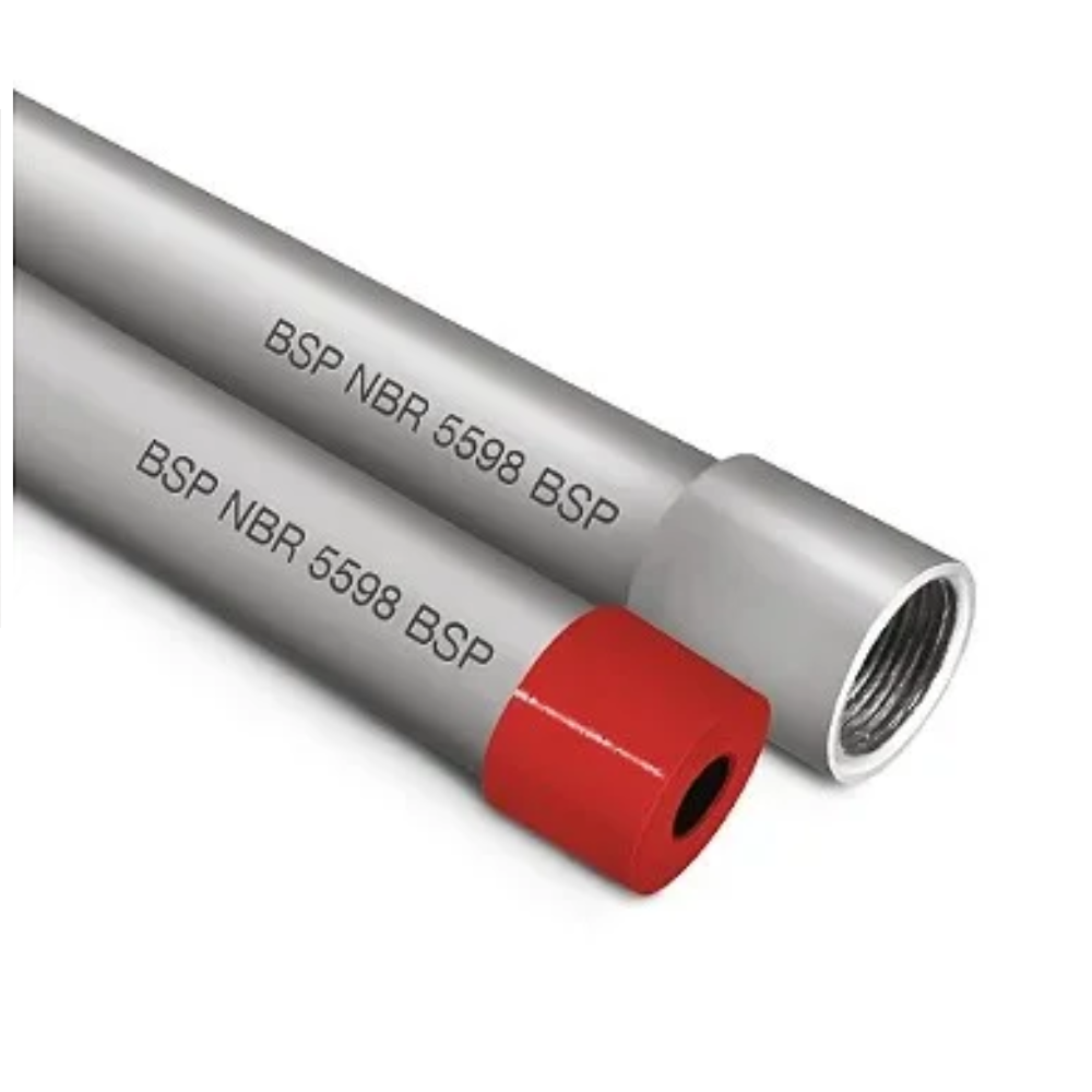 Eletroduto 5598 1/2" BSP Galvanizado Fogo 3 Metros 1 Luva 2,25mm Apolo 1