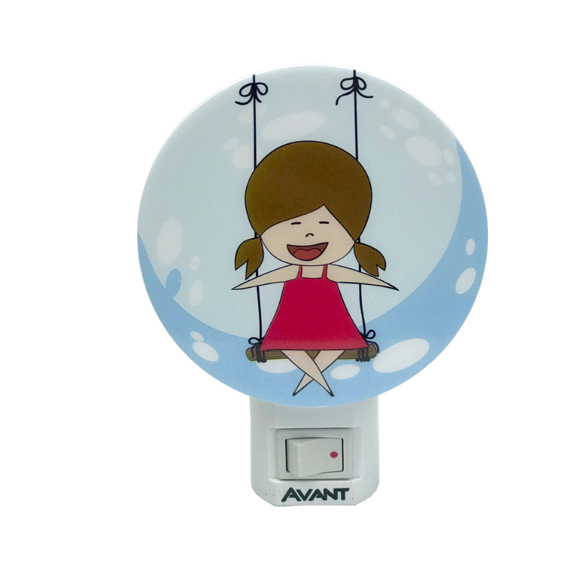 Luminária Luz Noturna Menina Lua LED 1W 3000K Bivolt Avant 1