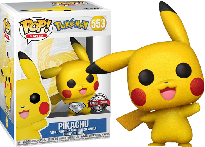 FUNKO POP POKÉMON EXCLUSIVE - PIKACHU 553 (DIAMOND COLLECTION) 1