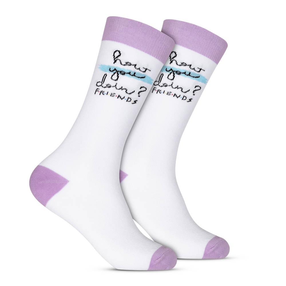 Par de Meia 33/38 Style Cano Longo Friends Frase (004FRWL22013) Hoahi 1