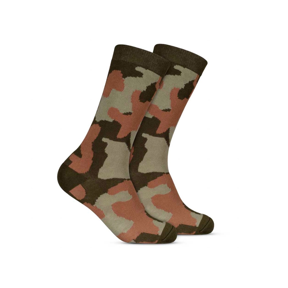 Par de Meia 39/43 Style Cano Longo Atoalhada Verde Militar Camuflada (004HOML21495) Hoahi 1