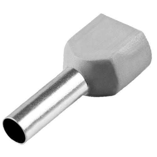 Terminal Ilhos Duplo 4,0mm (2x4) Cinza Pre-Isolado TID-4-12 Intelli 1