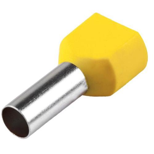 Terminal Ilhos Duplo 6,0mm (2x6) Amarelo Pre-Isolado TID-6-14 Intelli 1